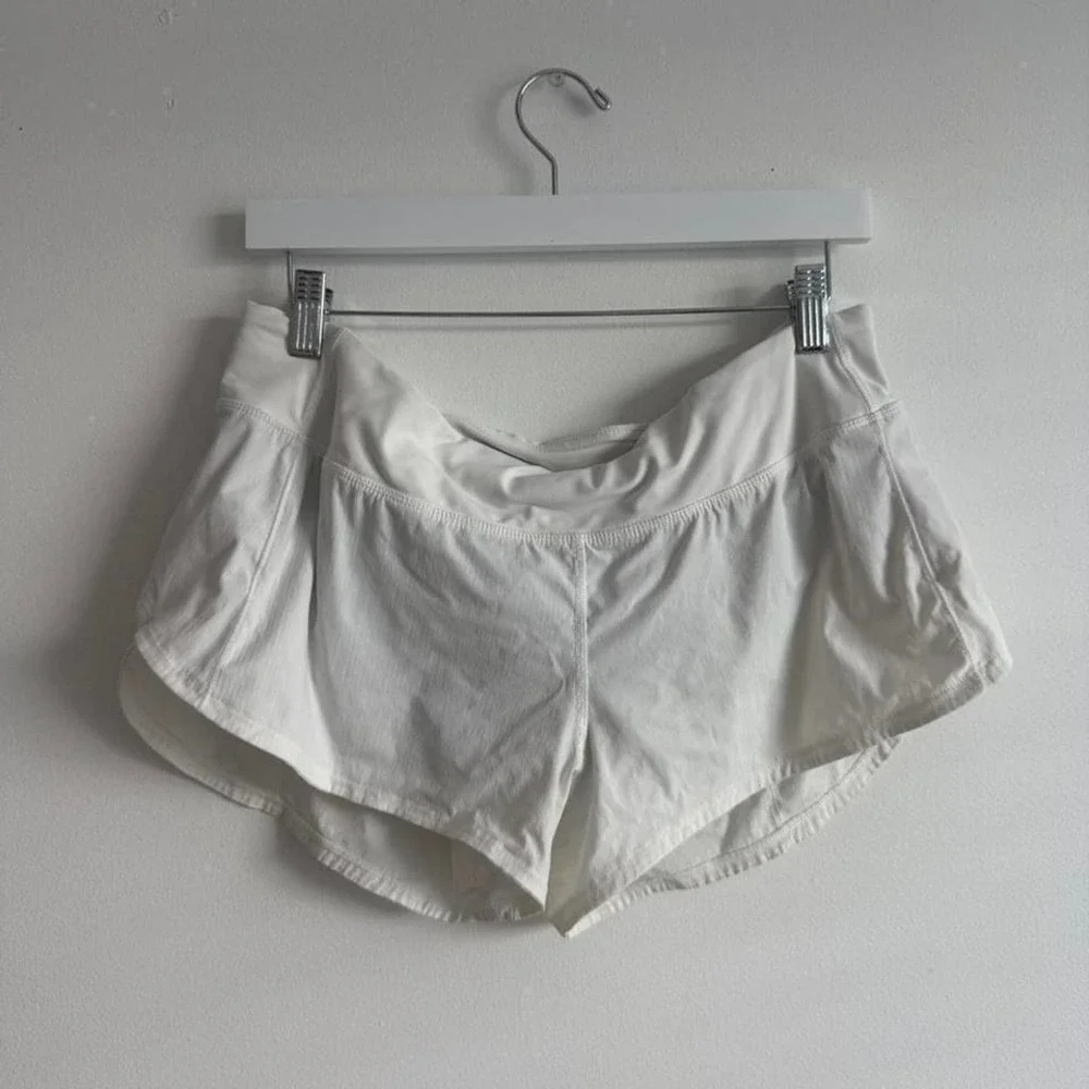 white lululemon‎ speed up shorts